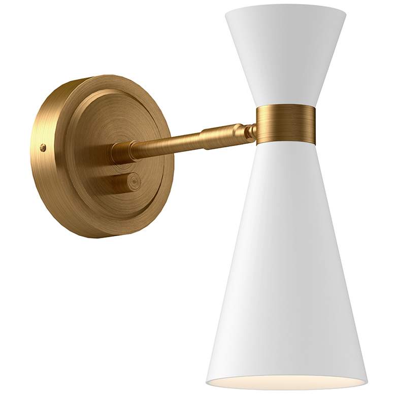Image 1 Alora Mood Blake E26 4-in Aged Gold/White Wall Vanity