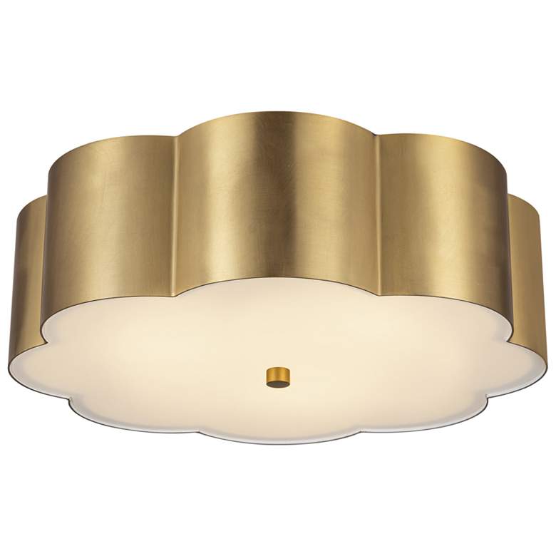 Image 1 Alora Mood Blossom E26 14-in Brushed Gold Flush Mount