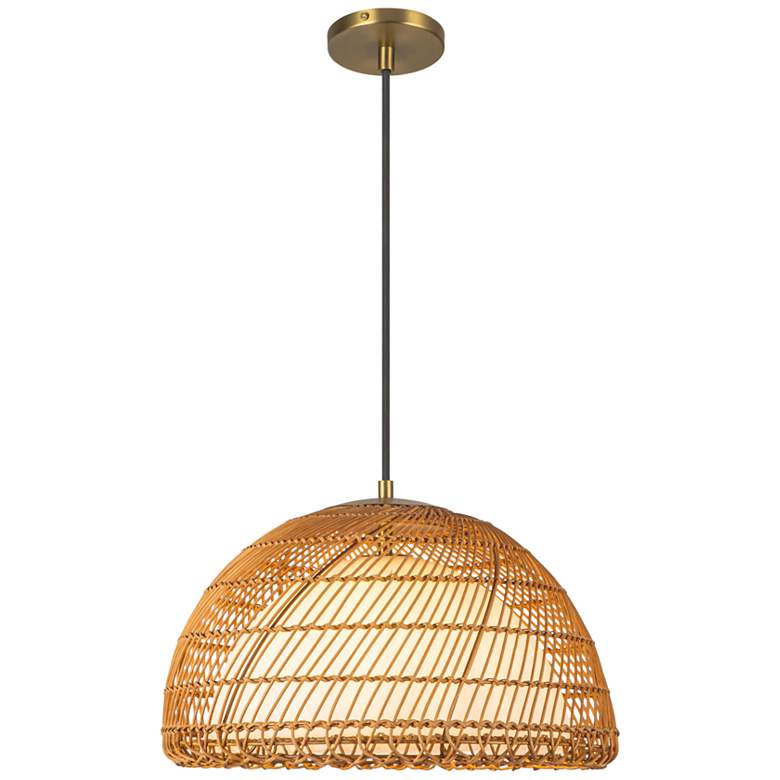 Image 1 Alora Mood Bondi E26 16-in Brushed Gold/Opal Glass Pendant