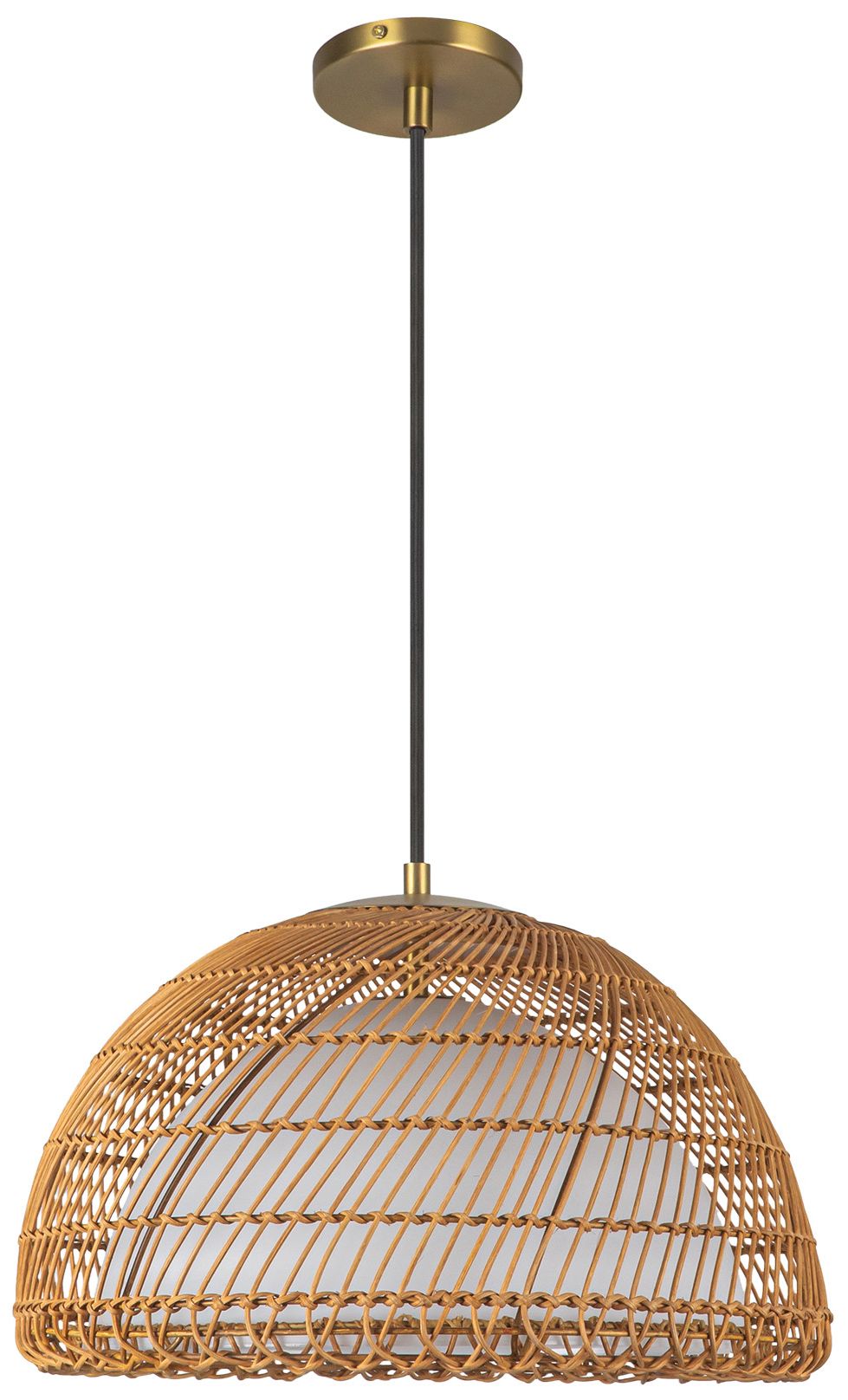 Image 2 Alora Mood Bondi E26 16-in Brushed Gold/Opal Glass Pendant more views