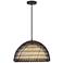 Alora Mood Bondi E26 16-in Matte Black/Opal Glass Pendant