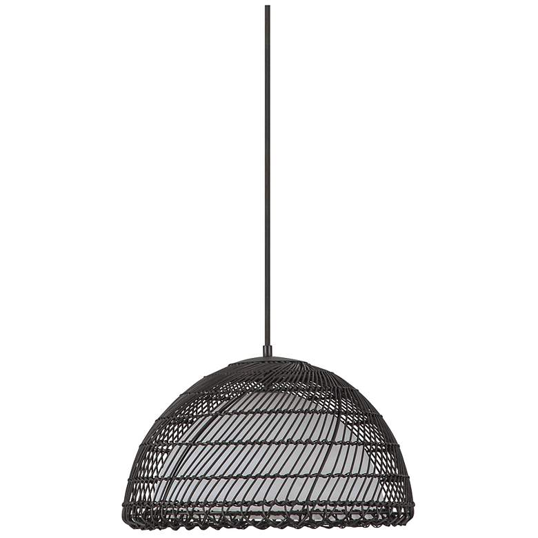 Image 2 Alora Mood Bondi E26 16-in Matte Black/Opal Glass Pendant more views