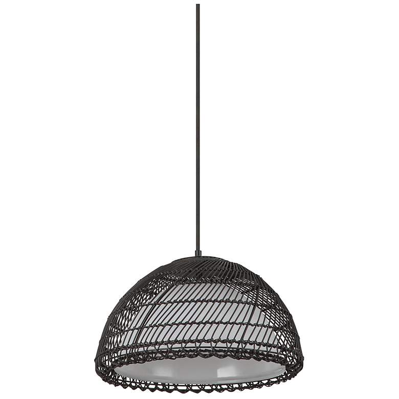 Image 4 Alora Mood Bondi E26 16-in Matte Black/Opal Glass Pendant more views