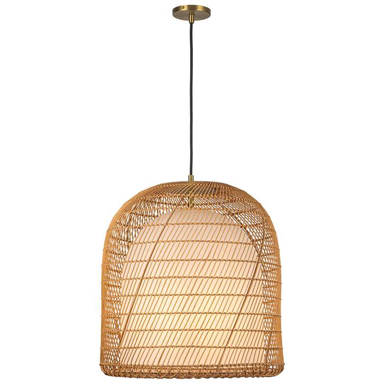 Image 1 Alora Mood Bondi E26 20-in Brushed Gold/Opal Glass Pendant