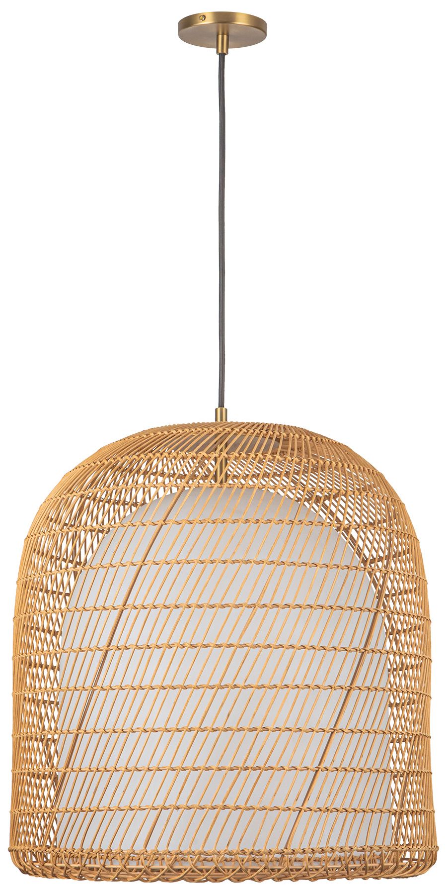 Image 2 Alora Mood Bondi E26 20-in Brushed Gold/Opal Glass Pendant more views