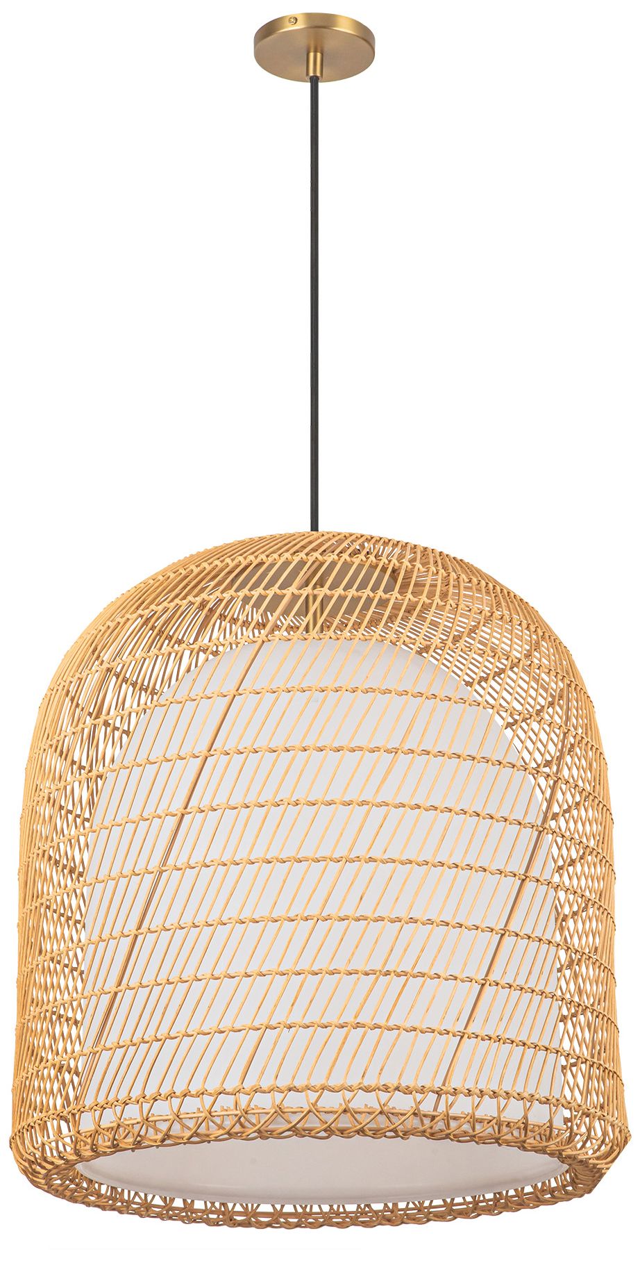 Image 4 Alora Mood Bondi E26 20-in Brushed Gold/Opal Glass Pendant more views