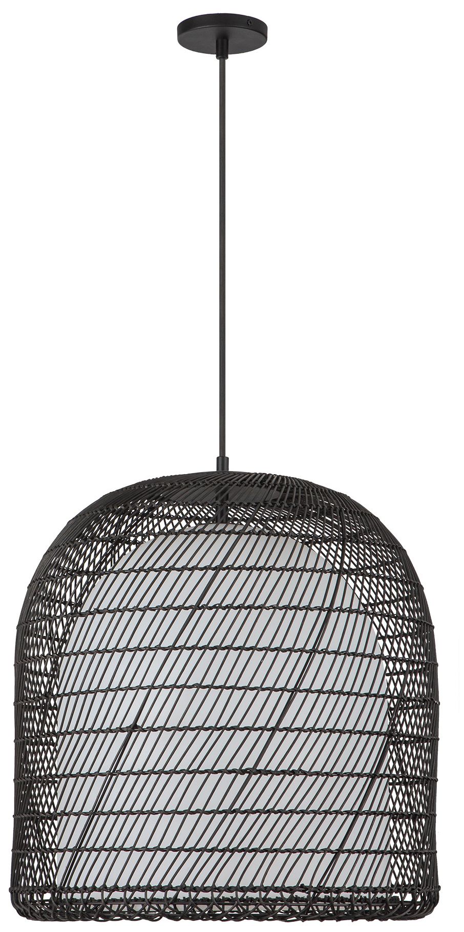 Image 2 Alora Mood Bondi E26 20-in Matte Black/Opal Glass Pendant more views