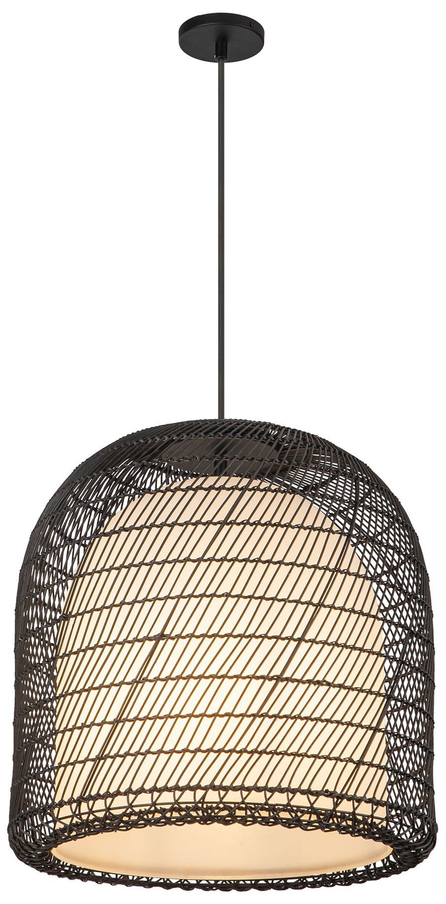 Image 3 Alora Mood Bondi E26 20-in Matte Black/Opal Glass Pendant more views