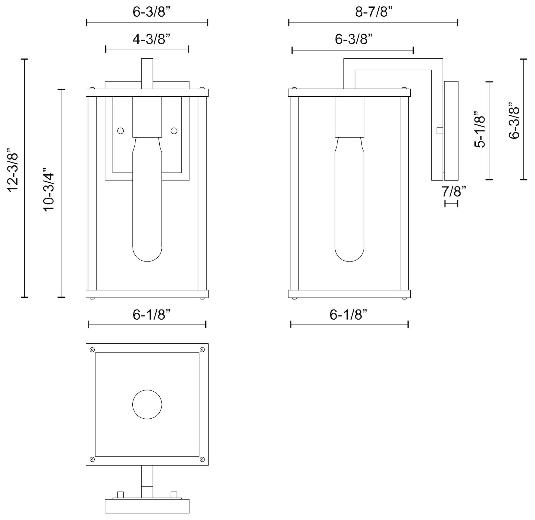 Alora Mood Brentwood 12-in Clear Glass/Textured Black Exterior Wall Sconces