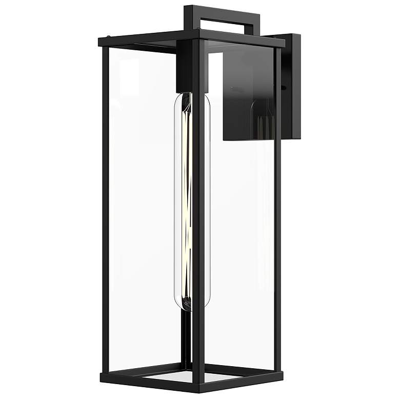 Image 3 Alora Mood Brentwood E26 17-in Glass/Black Exterior Wall Sconce more views