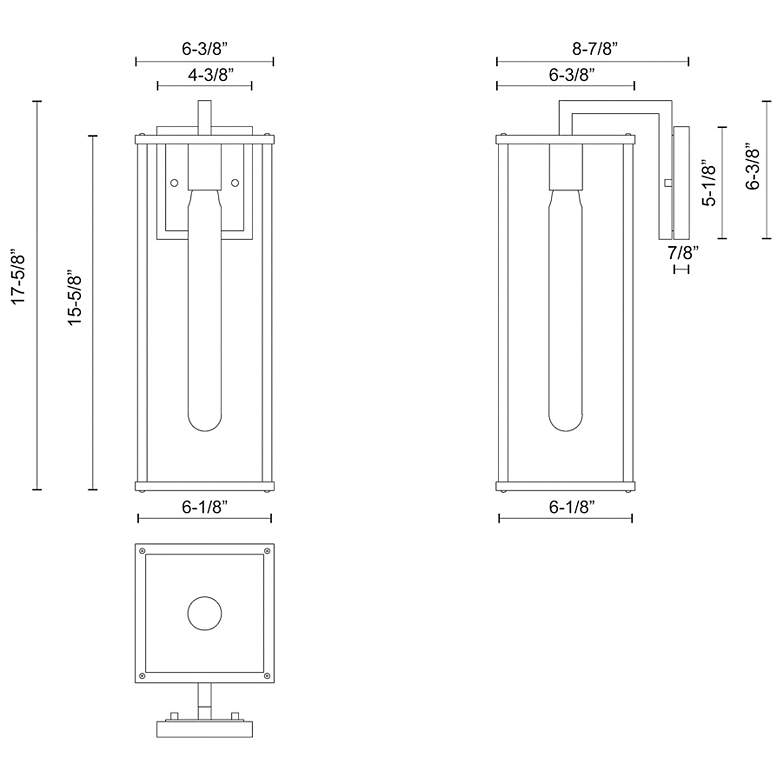 Image 4 Alora Mood Brentwood E26 17-in Glass/Black Exterior Wall Sconce more views