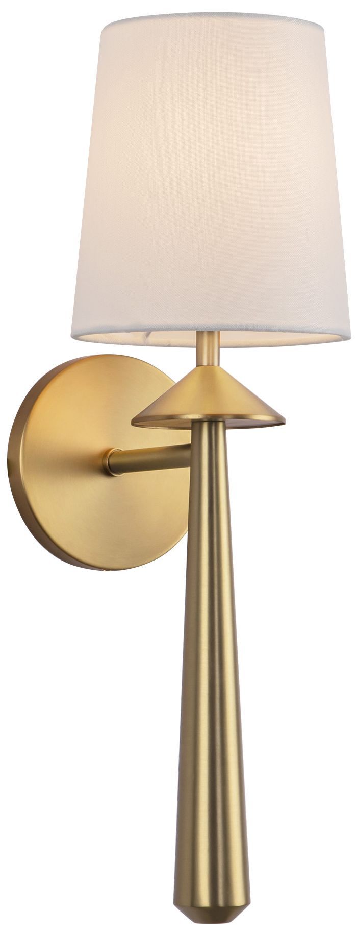 Image 2 Alora Mood Bridgette E12 16-in Brushed Gold/White Linen Wall Vanity more views