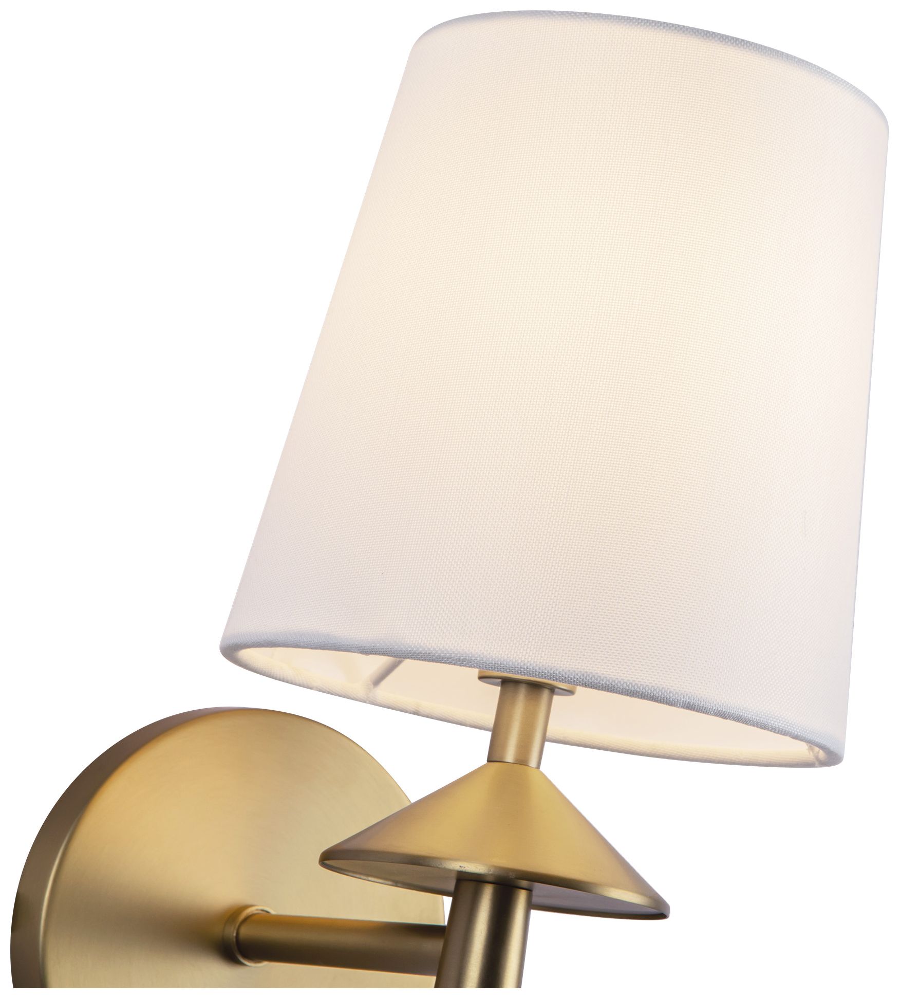 Image 3 Alora Mood Bridgette E12 16-in Brushed Gold/White Linen Wall Vanity more views