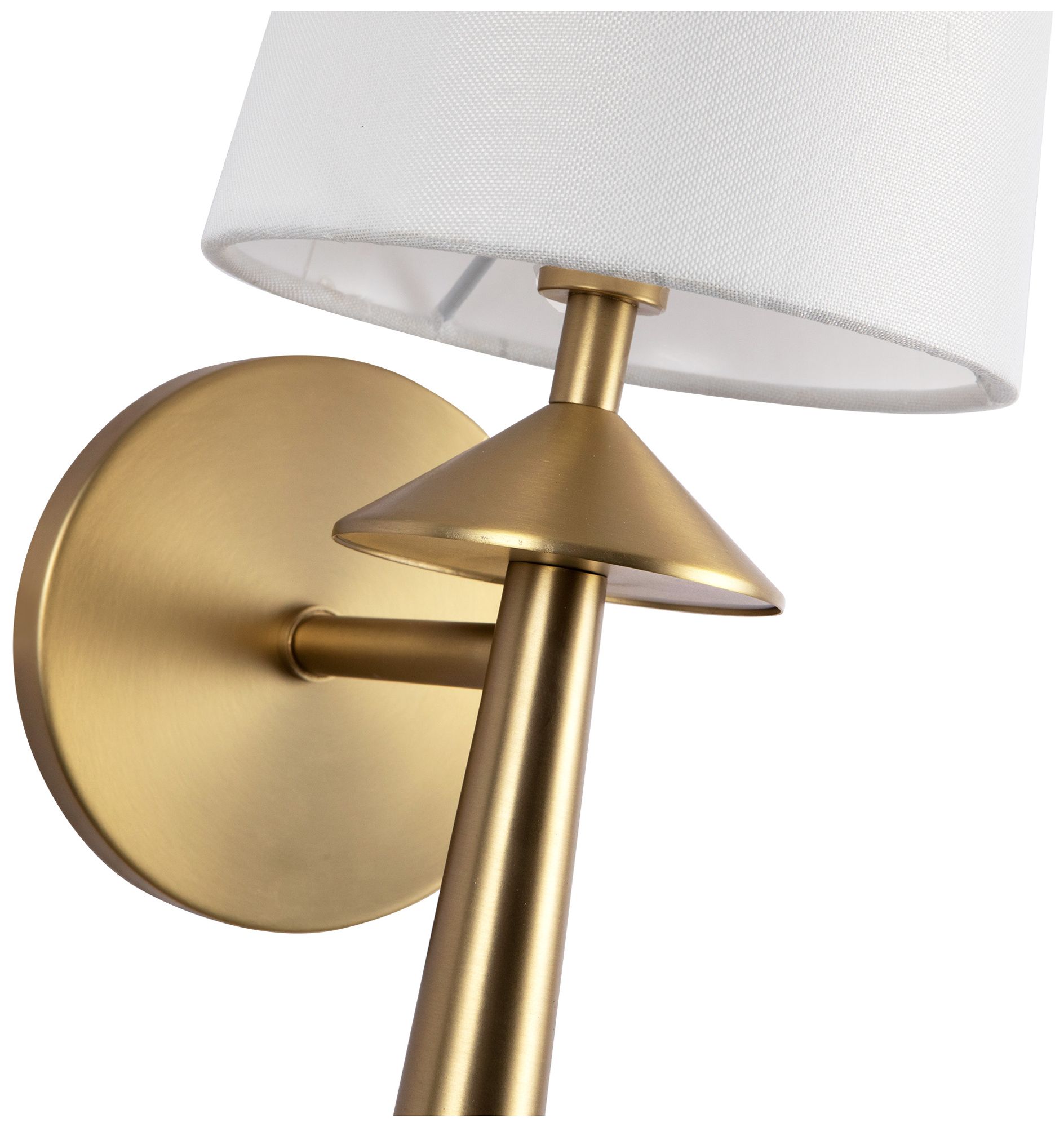 Image 4 Alora Mood Bridgette E12 16-in Brushed Gold/White Linen Wall Vanity more views