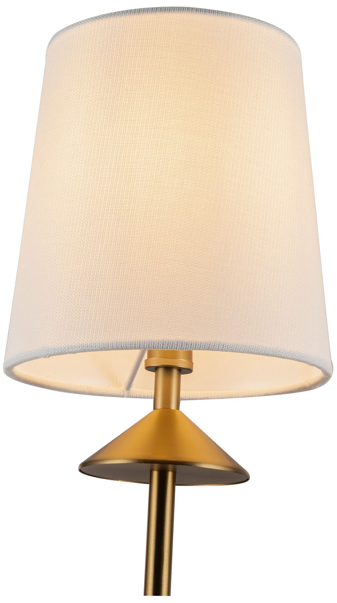 Image 5 Alora Mood Bridgette E12 45-in Brushed Gold/White Linen Socket Chandelier more views