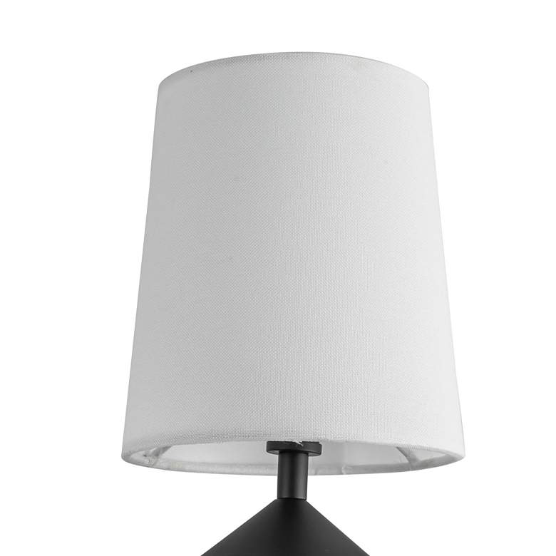Image 4 Alora Mood Bridgette E12 45-in Matte Black/White Linen Socket Chandelier more views