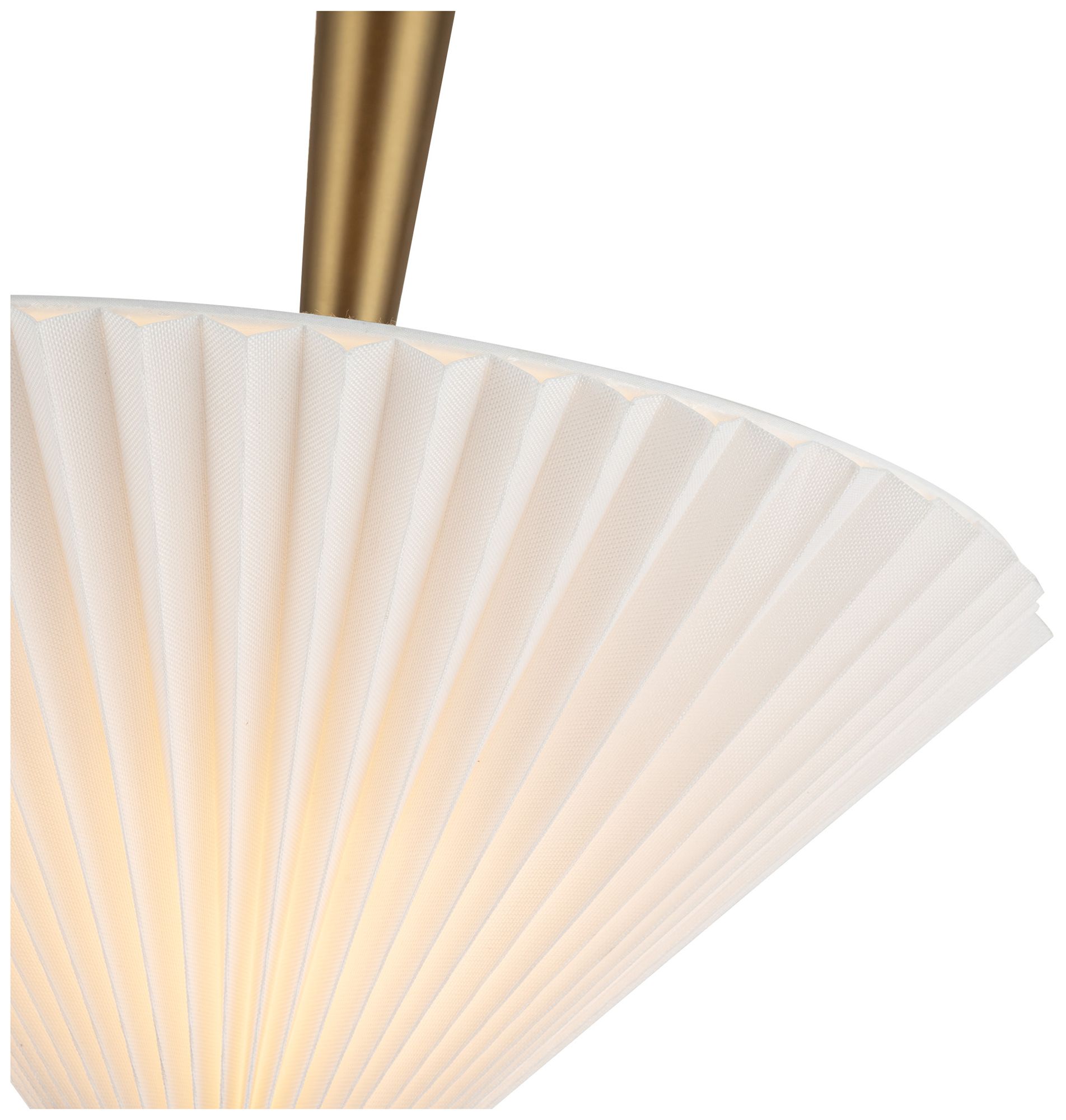 Image 4 Alora Mood Bridgette E26 16-in Brushed Gold/Folded White Pendant more views