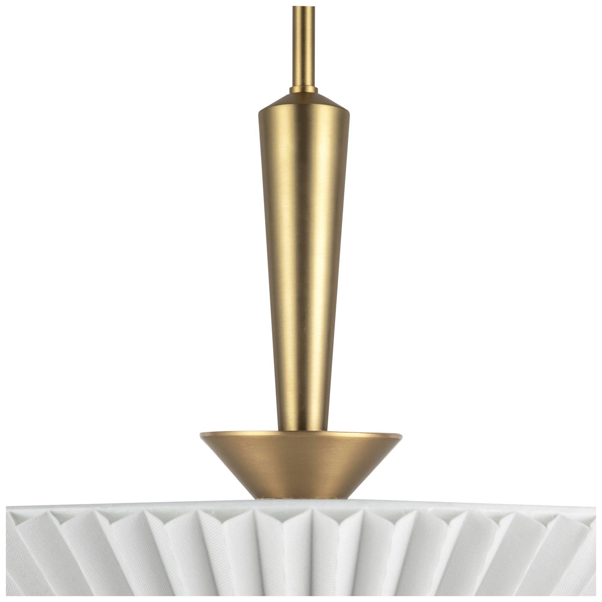 Image 5 Alora Mood Bridgette E26 16-in Brushed Gold/Folded White Pendant more views