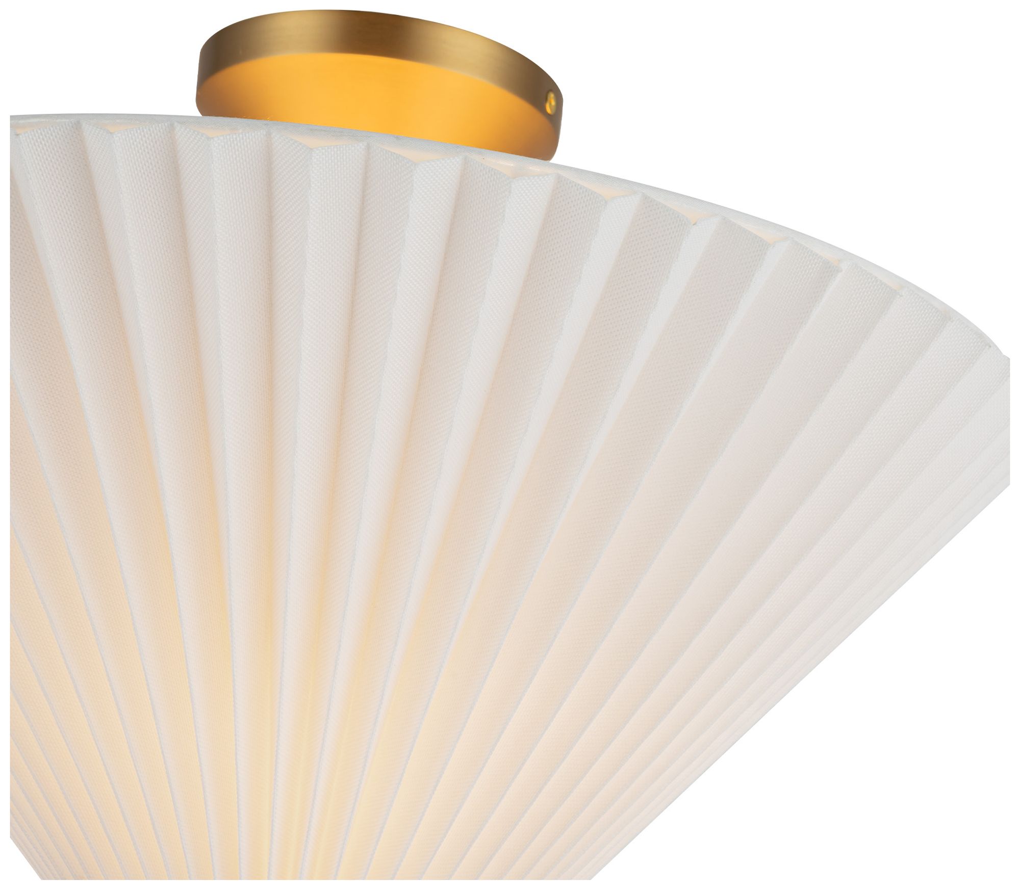 Image 4 Alora Mood Bridgette E26 16-in Brushed Gold/Folded White Semi-Flush Mount more views