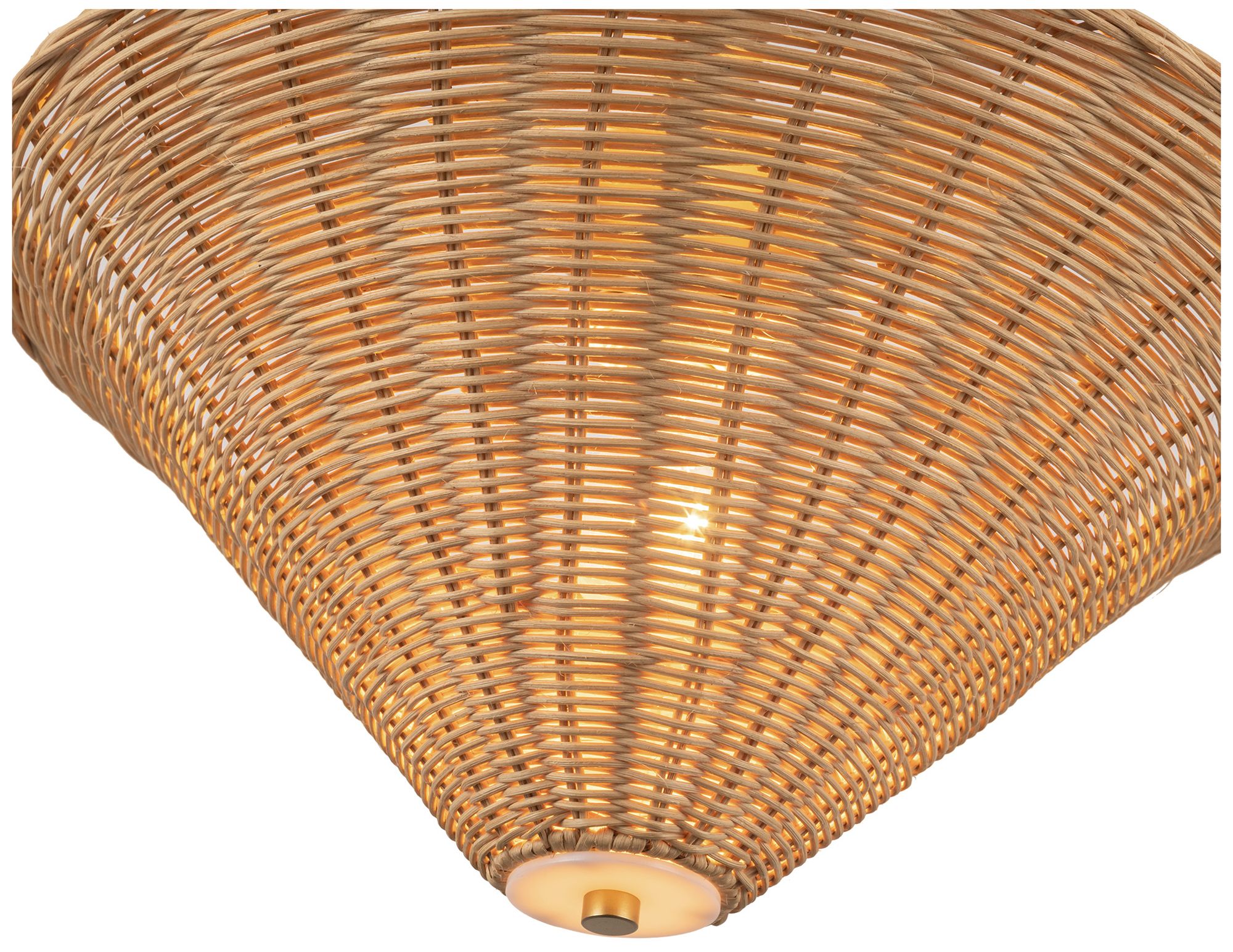 Image 4 Alora Mood Bridgette E26 16-in Brushed Gold/Rattan Pendant more views