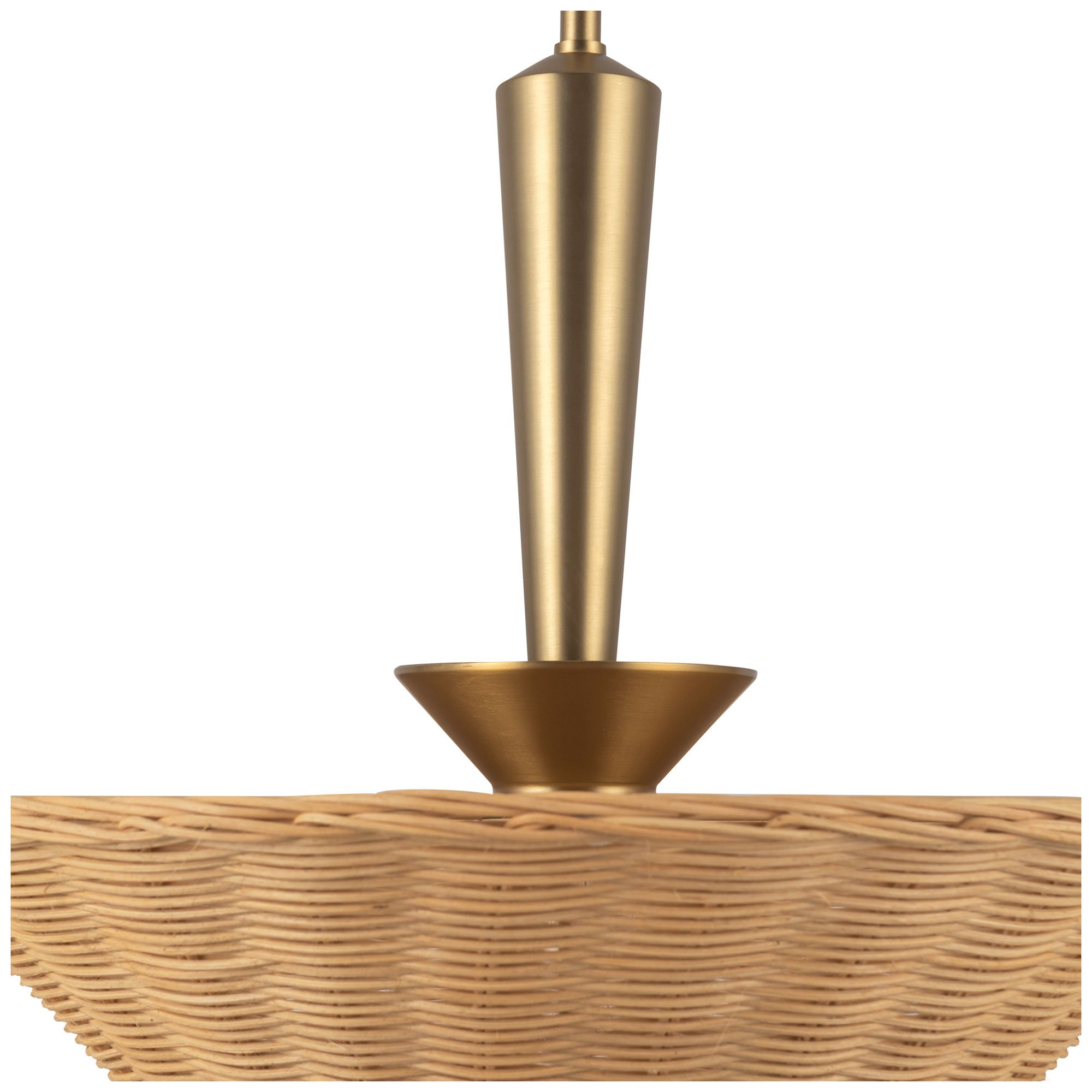 Image 5 Alora Mood Bridgette E26 16-in Brushed Gold/Rattan Pendant more views