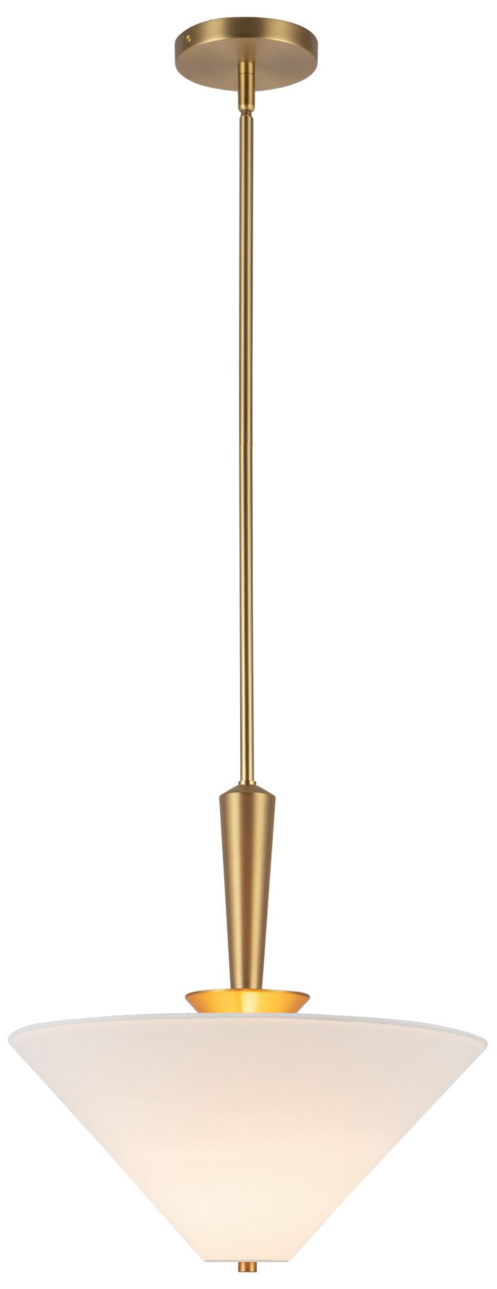 Image 2 Alora Mood Bridgette E26 16-in Brushed Gold/White Linen Pendant more views