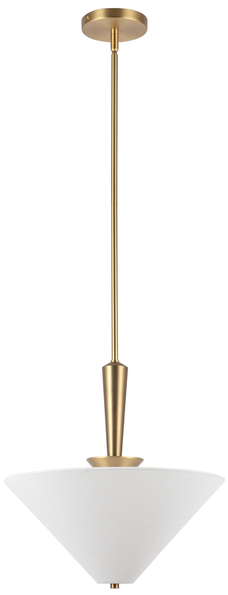 Image 3 Alora Mood Bridgette E26 16-in Brushed Gold/White Linen Pendant more views