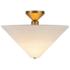 Alora Mood Bridgette E26 16-in Brushed Gold/White Linen Semi-Flush Mount