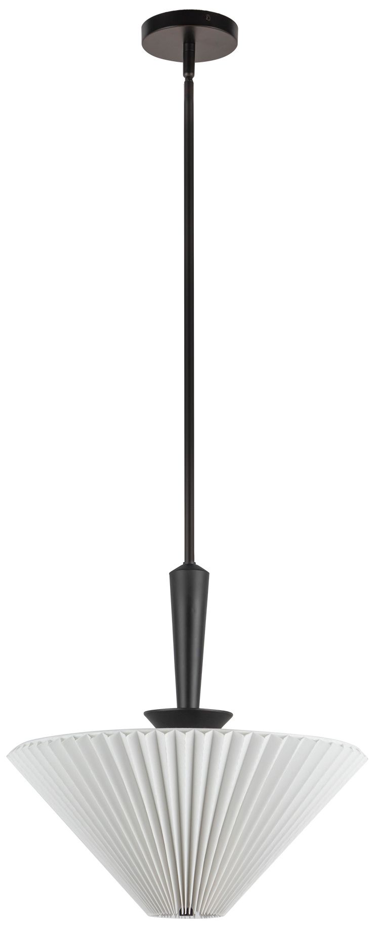 Image 2 Alora Mood Bridgette E26 16-in Matte Black/Folded White Pendant more views