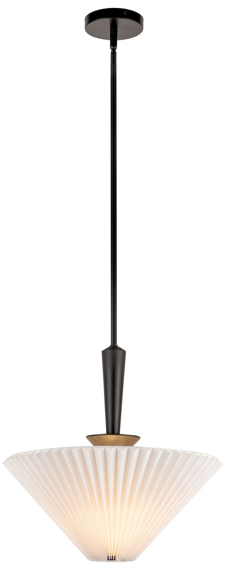 Image 3 Alora Mood Bridgette E26 16-in Matte Black/Folded White Pendant more views