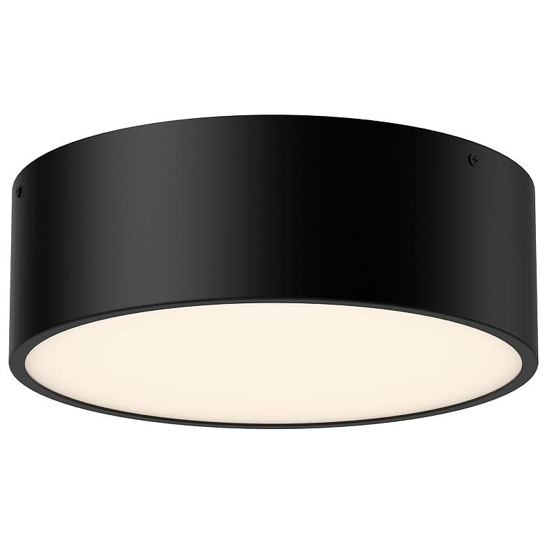 Image 1 Alora Mood Brisbane E26 12-in Matte Black Flush Mount