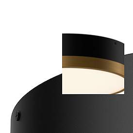 Image1 of Alora Mood Brisbane E26 16-in Aged Gold/Matte Black Flush Mount