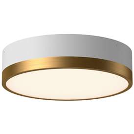 Image1 of Alora Mood Brisbane E26 16-in Aged Gold/White Flush Mount