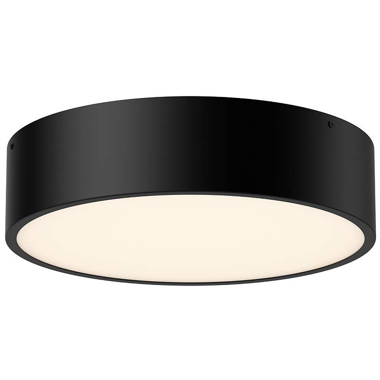 Image 1 Alora Mood Brisbane E26 16-in Matte Black Flush Mount