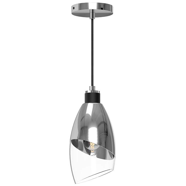 Image 1 Alora Mood Capri E26 5-in Chrome/Clear Glass Pendant