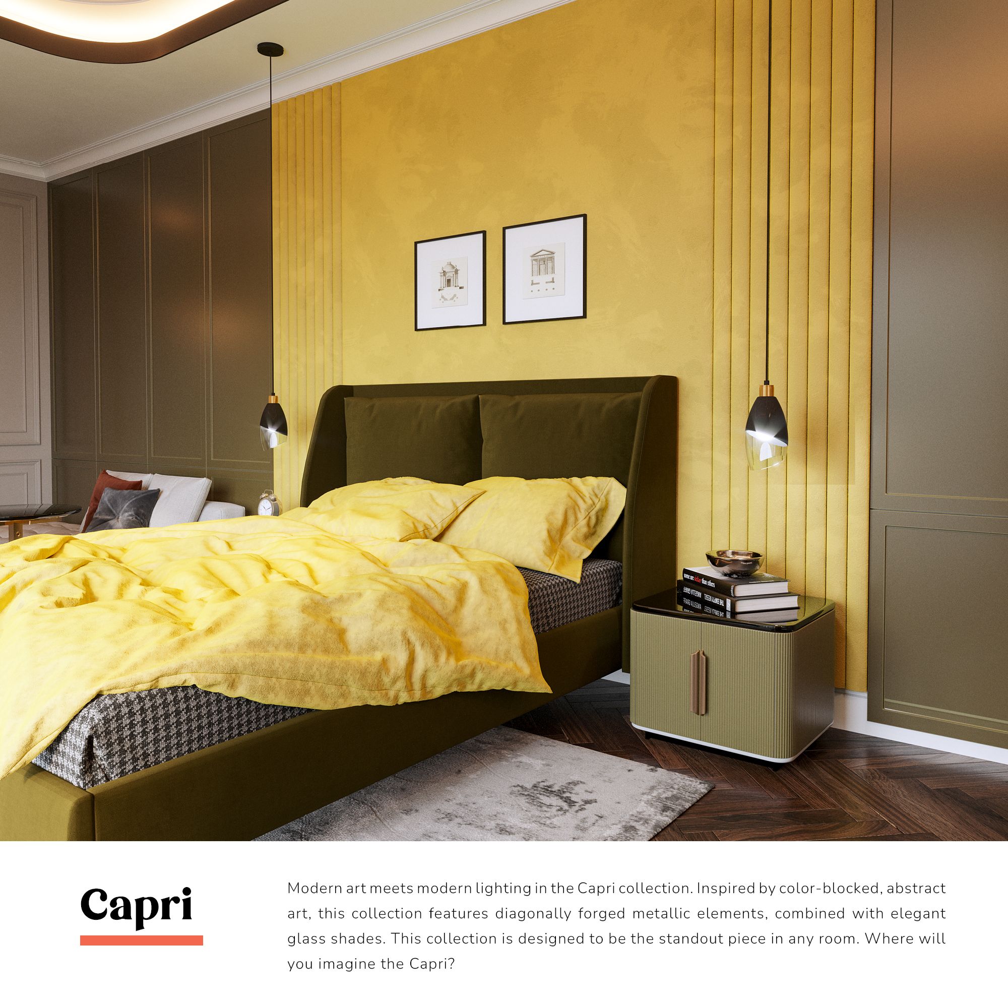 Image 4 Alora Mood Capri E26 5-in Clear Glass/Matte Black Pendant more views