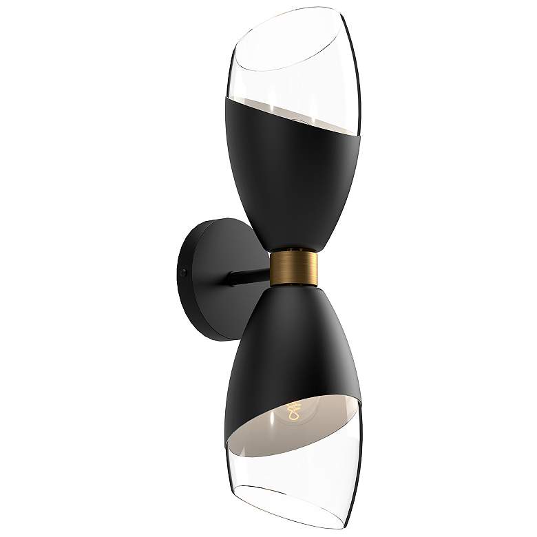 Image 1 Alora Mood Capri E26 5-in Clear Glass/Matte Black Wall Vanity