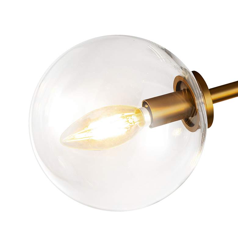 Image 5 Alora Mood Cassia E12 15-in Aged Gold/Clear Glass Semi-Flush Mount more views