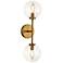 Alora Mood Cassia E12 20-in Aged Gold/Clear Glass Wall Vanity