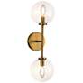 3_Alora Mood Cassia E12 20-in Aged Gold/Clear Glass Wall Vanity more views