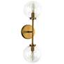4_Alora Mood Cassia E12 20-in Aged Gold/Clear Glass Wall Vanity more views