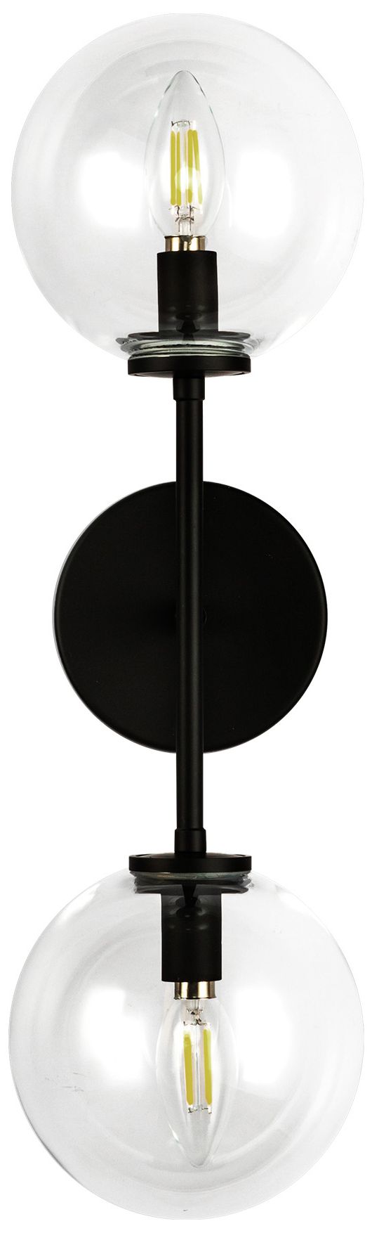 Image 2 Alora Mood Cassia E12 20-in Matte Black/Clear Glass Wall Vanity more views