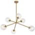 Alora Mood Cassia E12 40-in Aged Gold/Clear Glass Chandelier