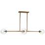 Thumbnail2 of Alora Mood Cassia E12 48-in Aged Gold/Clear Glass Linear Pendant more views