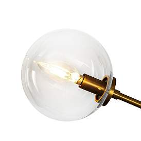 Image5 of Alora Mood Cassia E12 48-in Aged Gold/Clear Glass Linear Pendant more views