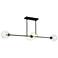 Alora Mood Cassia E12 48-in Matte Black/Clear Glass Linear Pendant
