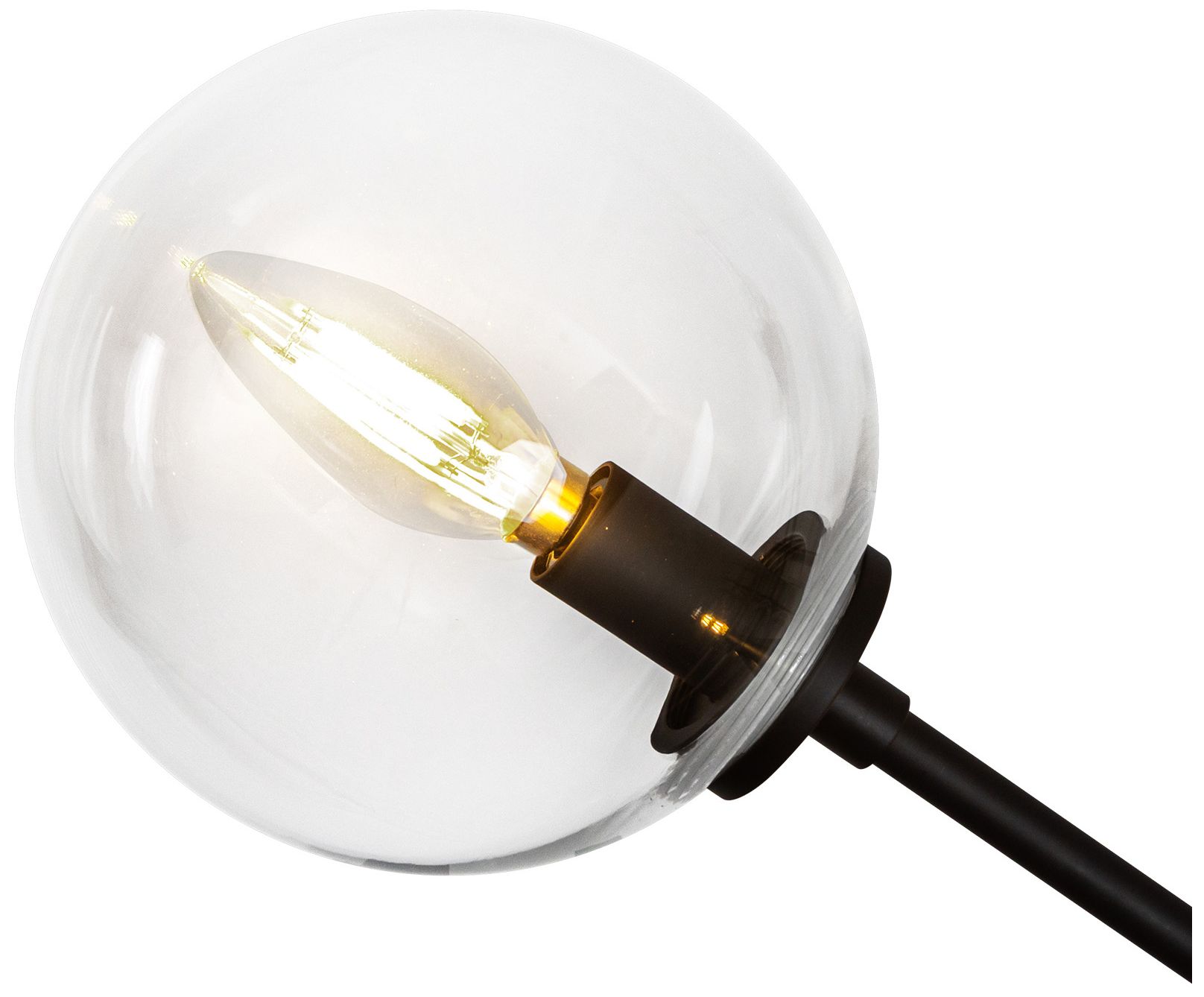 Image 5 Alora Mood Cassia E12 48-in Matte Black/Clear Glass Linear Pendant more views