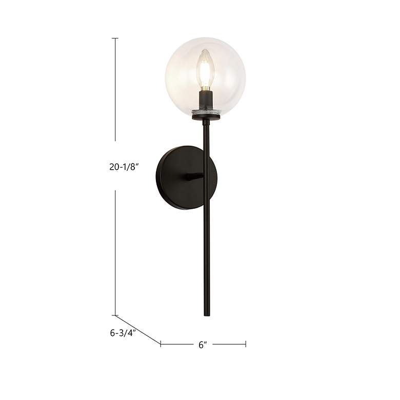 Image 4 Alora Mood Cassia E12 6-in Matte Black/Opal Matte Glass Wall Vanity more views