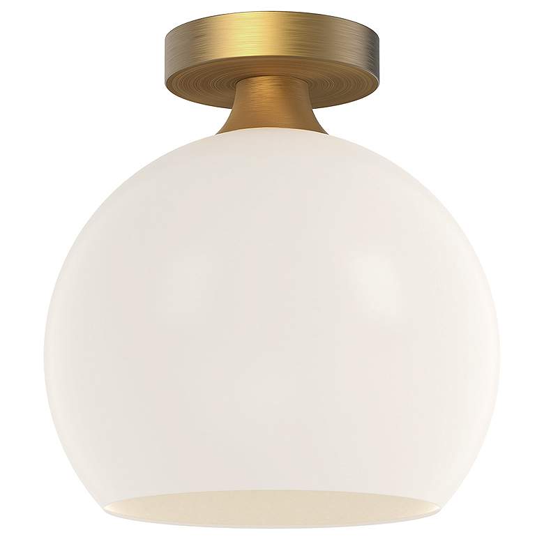 Image 1 Alora Mood Castilla E26 10-in Aged Gold/Opal Matte Glass Flush Mount