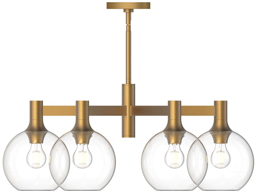 Image 3 Alora Mood Castilla E26 29-in Aged Gold/Clear Glass 6 Lights Chandeliers more views